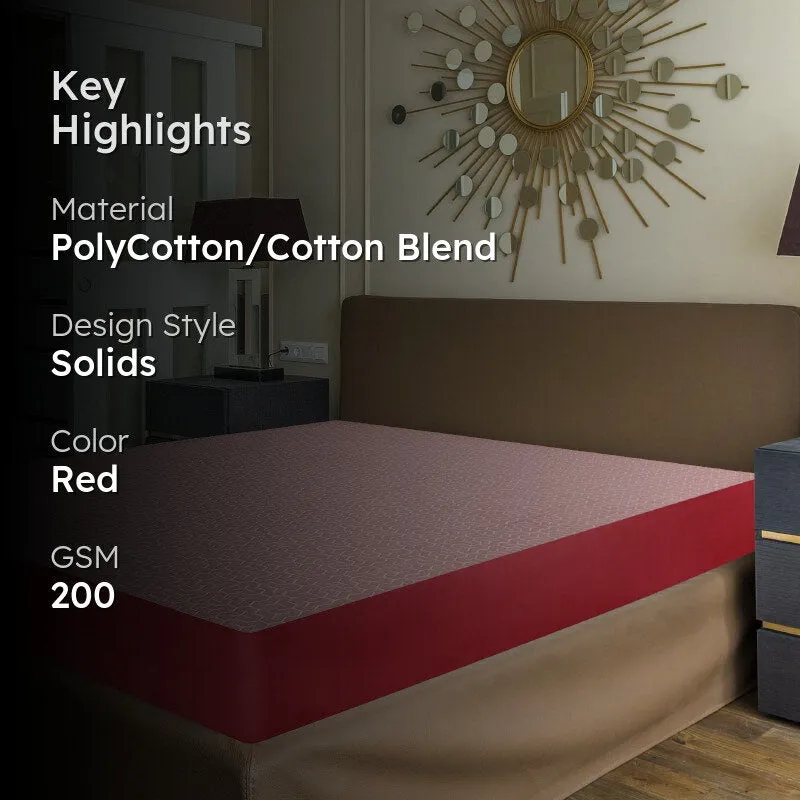 Oswal Mattress Protector - Red media 2
