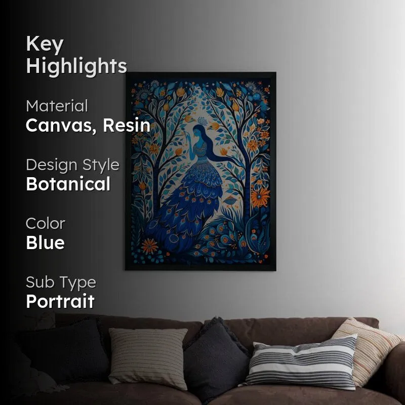 Divine Lady Peacock Canvas Wall Art media 2