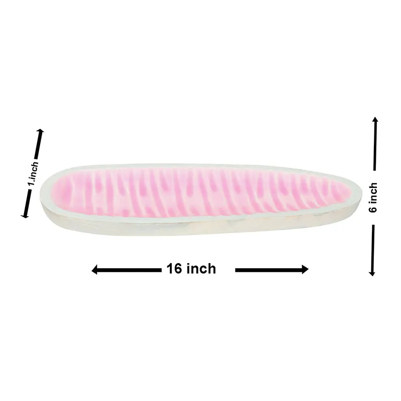 Pink Stria Wood Platter media 5