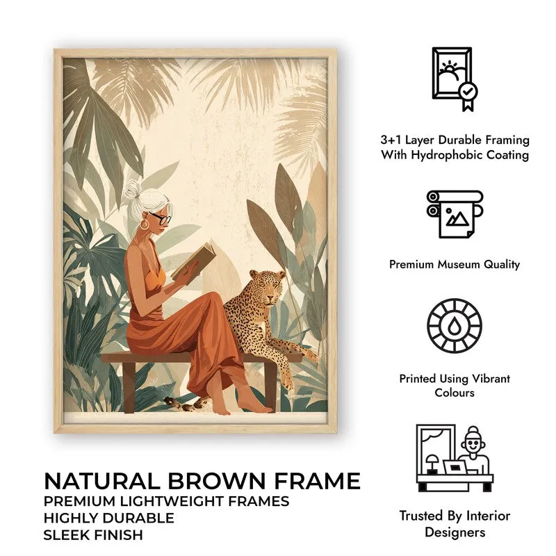 Elowen Canvas Wall Painting With Brown Frame media 10