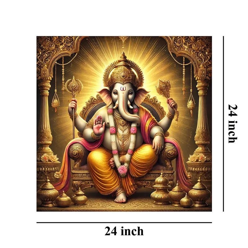 Vakratunda Ganapathi Poly Canvas Wall Painting media 9