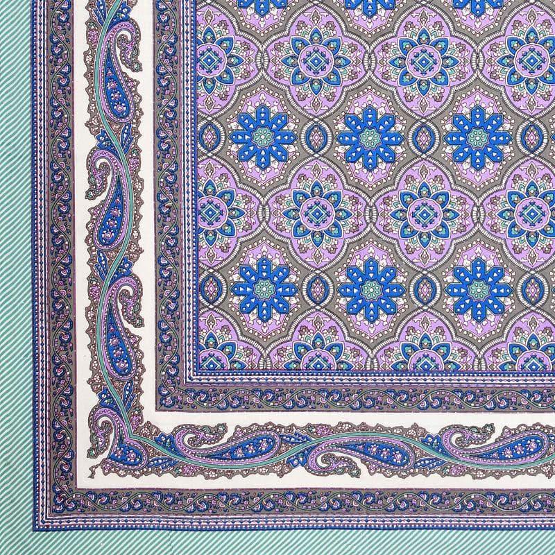 Sakaris Floral Cotton Bedsheet (Blue) - 144 TC media 5