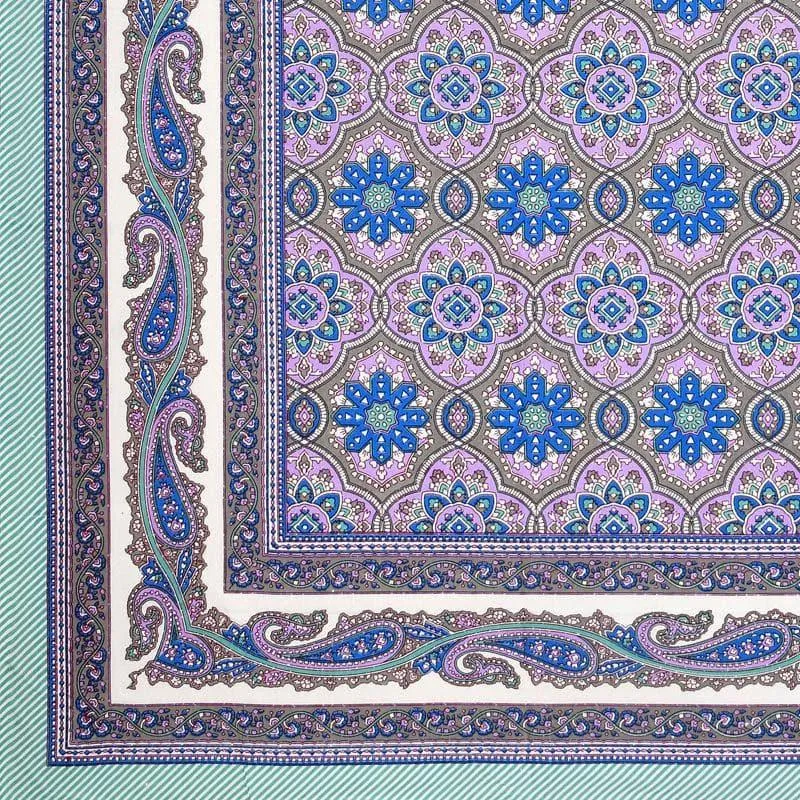 Sakaris Floral Cotton Bedsheet (Blue) - 144 TC media 5
