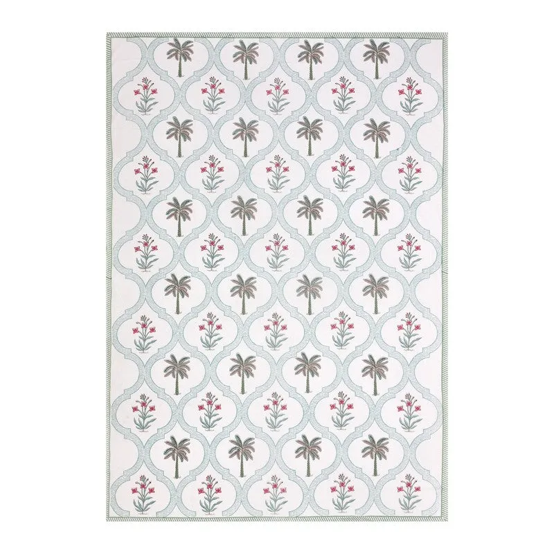 Tropical Cotton Table Cover - Pink,Blue media 5