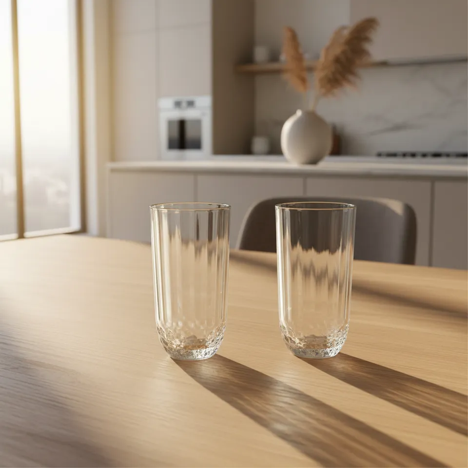 Pasabahce Tiyna Tall Glass Tumbler (345 ML) - Set Of Six media 1