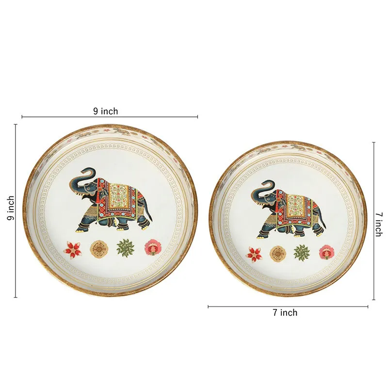 Karindra Enamel Coated Serving Tray (Round) - Set Of Two media 8