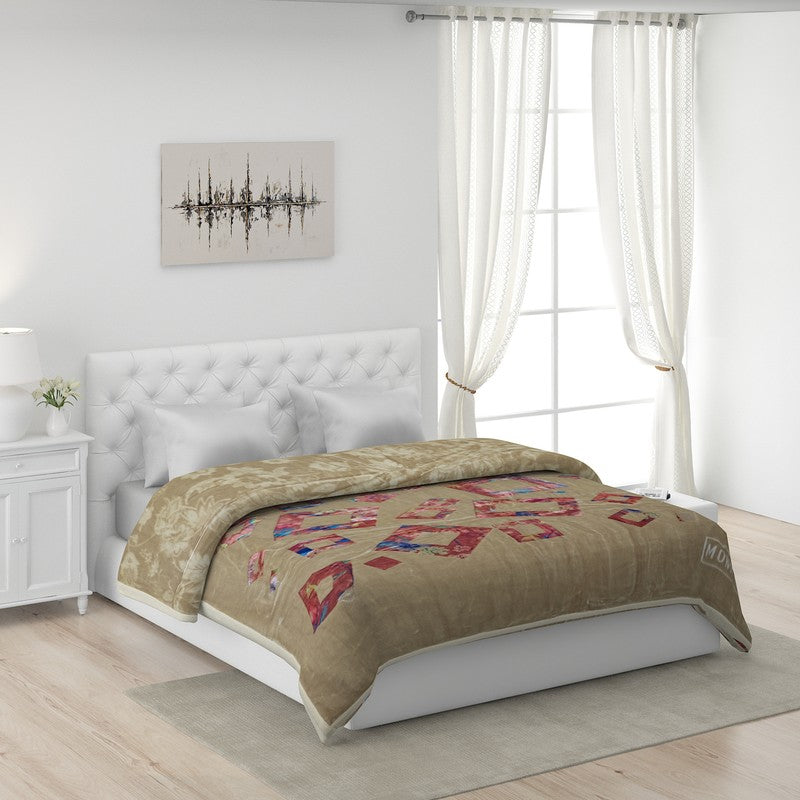 Monte Carlo Mystic Meadow Blanket (Olive Green) - 900 GSM - Queen/Double