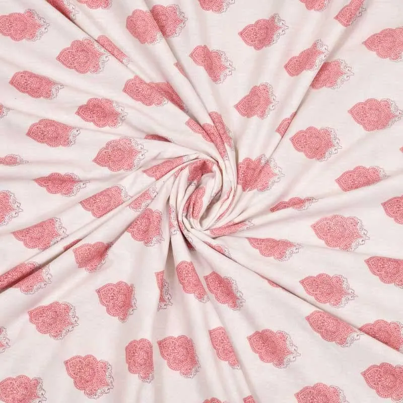 Floral Riyad Printed Pink Cotton Dohar media 4