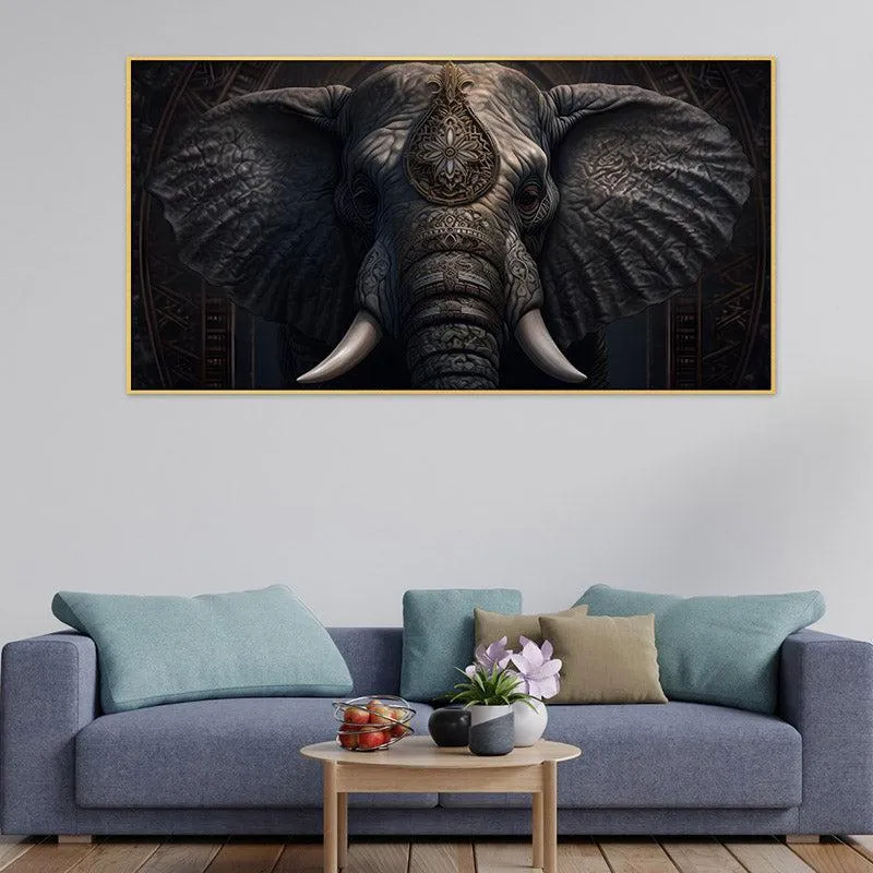 Gaja Gambir Wall Painting With Frame media 3