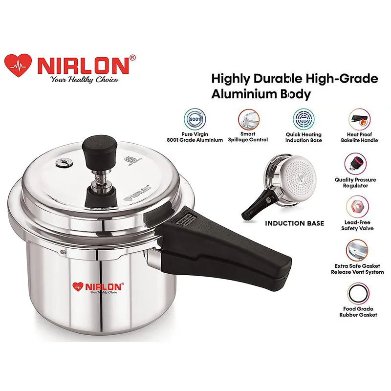 Nirlon Pressure Cooker - 3000 mL/ 8 Inches media 5
