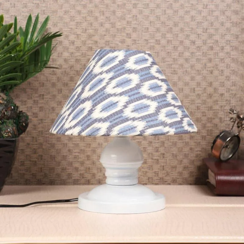 Lois Myrla Fabric Table Lamp - Blue,White media 3