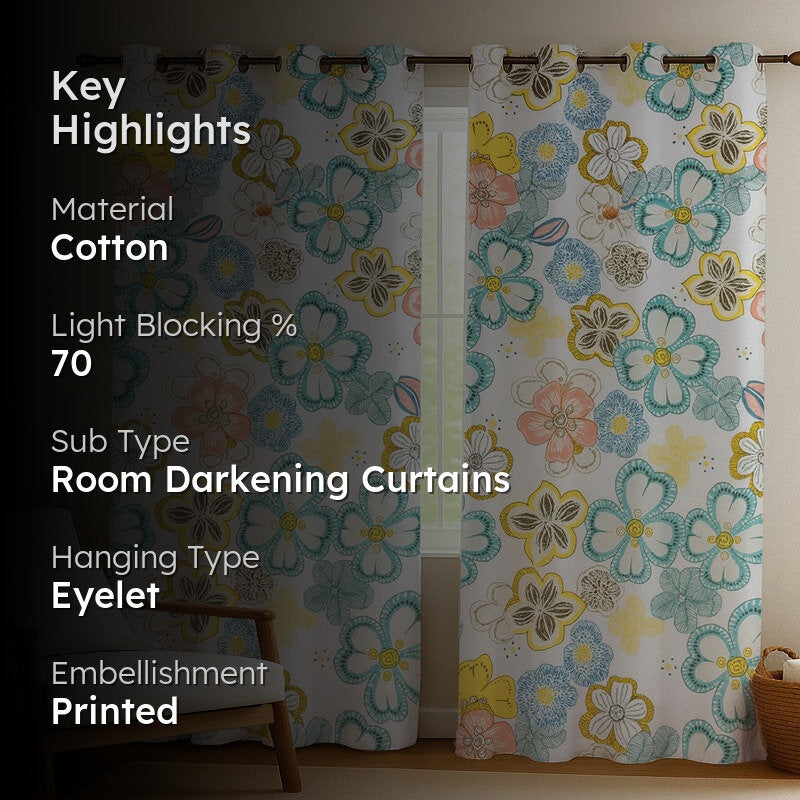 Springveil Cotton Curtains - Set Of Two media 2