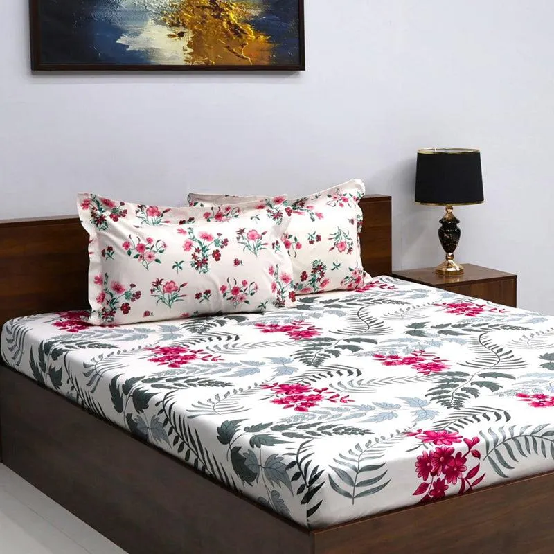 Dhriti Floral Microfiber Bedsheet - 120 GSM media 3