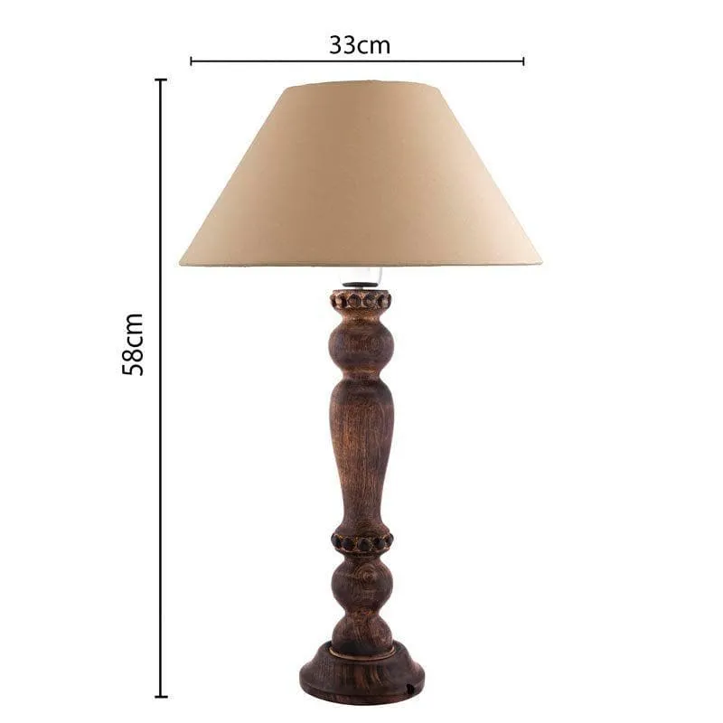 Radical Artistry Fabric Table Lamp - Beige,Brown media 4