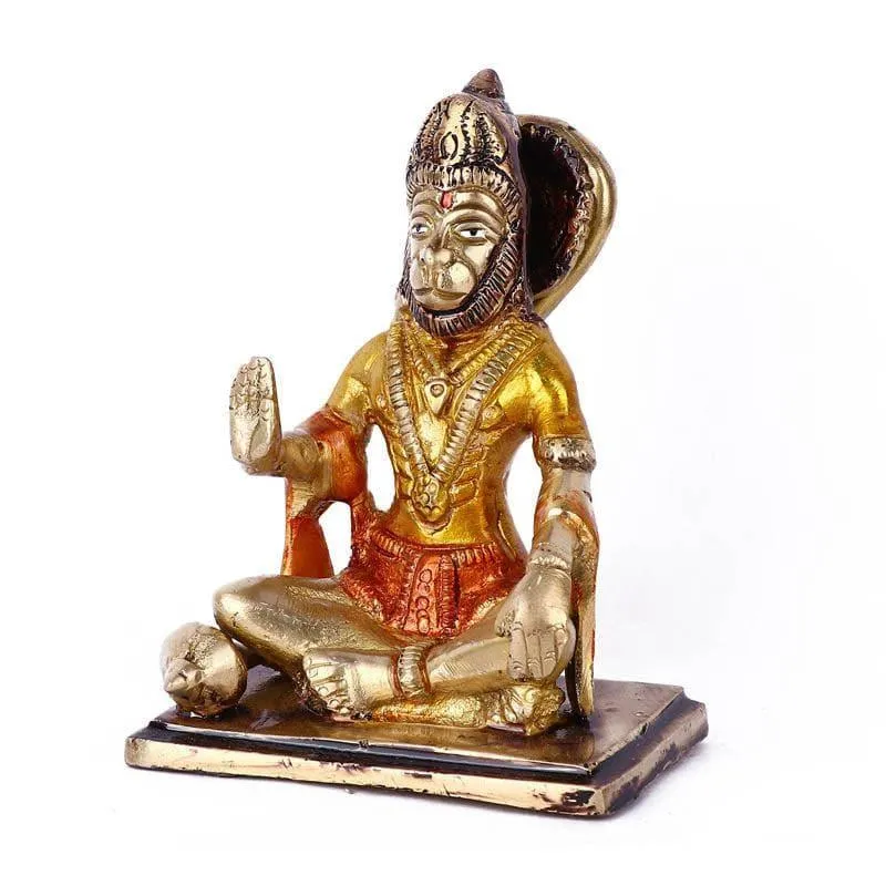 Blessed Hanuman Brass Idol media 3