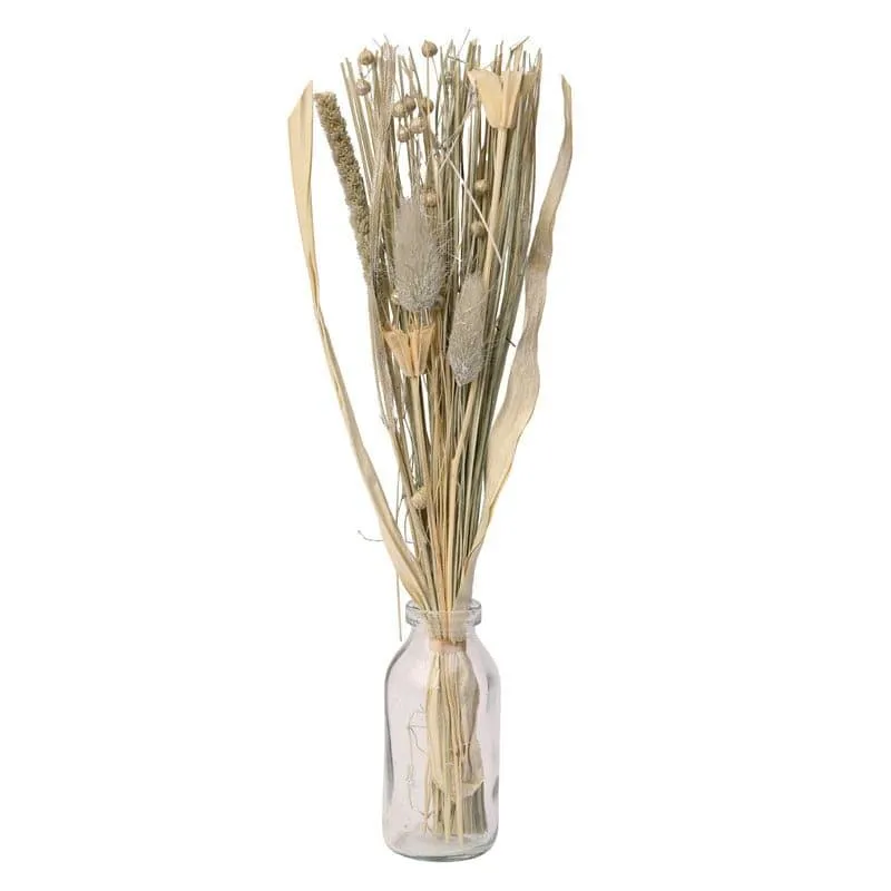 Theola Vase With Dry Flowers - Silver media 3