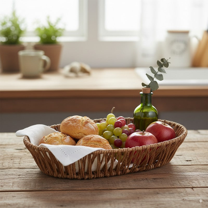 Willow Raffia Storage Basket