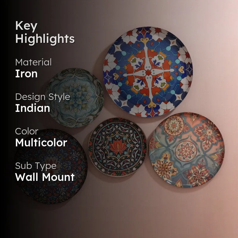 Timeless Mughal Wall Plates - Set of Five media 2