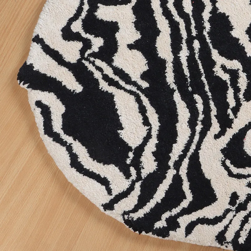 Zebra Swirls Poly Cotton Bath Mat media 3