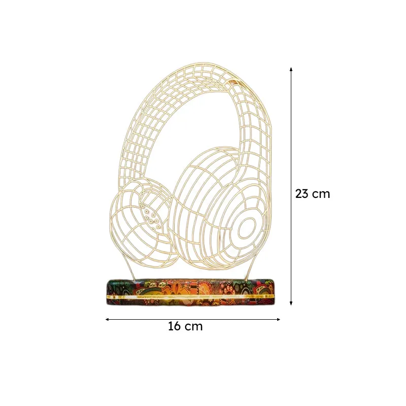 Melomanic Illusion Headphone Acrylic Table Lamp - Multicolor media 5