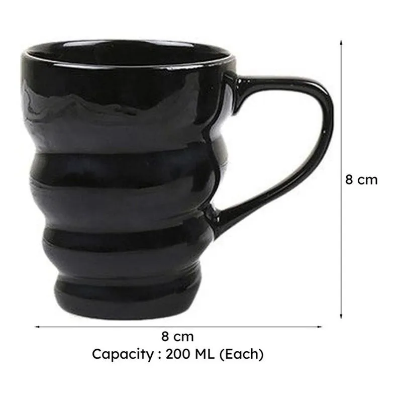 CrystalCharm Ceramic Tea Cup (200 mL Each) - Set Of Two media 6