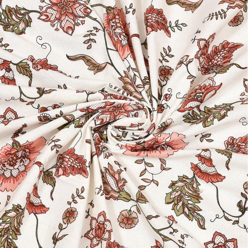 Kanhara Floral Cotton Bedsheet - 124 TC media 4