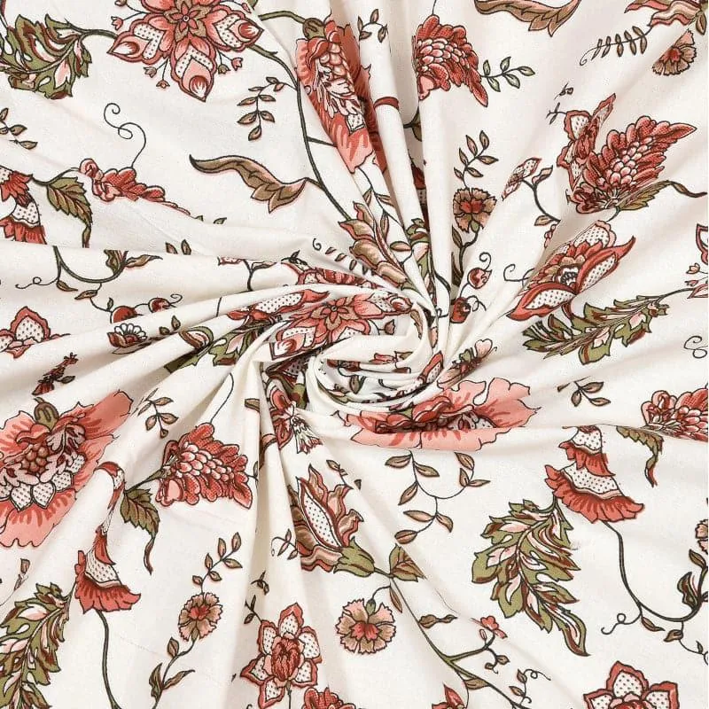 Kanhara Floral Cotton Bedsheet - 124 TC media 4
