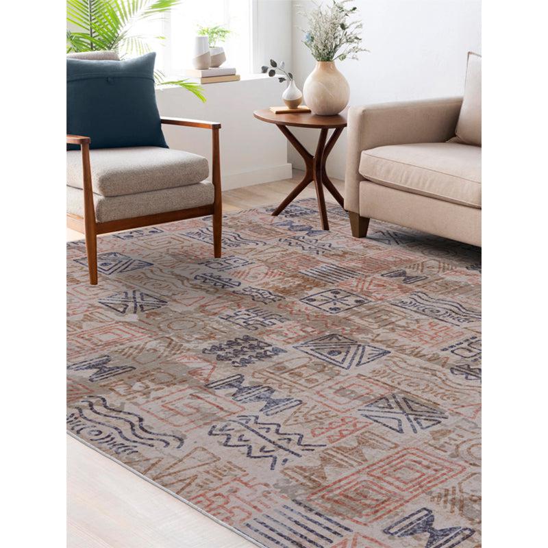 Yanika Boho Carpet - Blue & Orange media 3