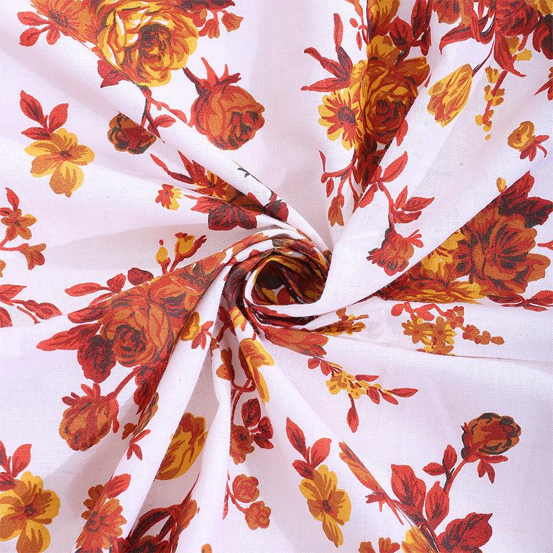 Swayam Avery Floral Cotton Comforter (Red & Pink) - 150 GSM media 3