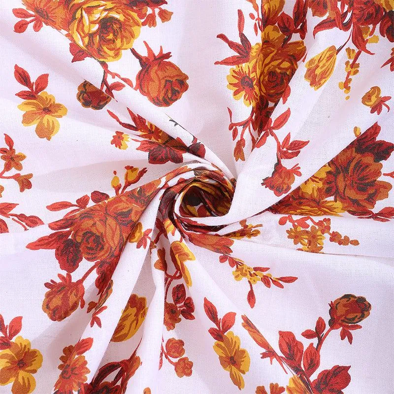 Swayam Avery Floral Cotton Comforter (Red & Pink) - 150 GSM media 3