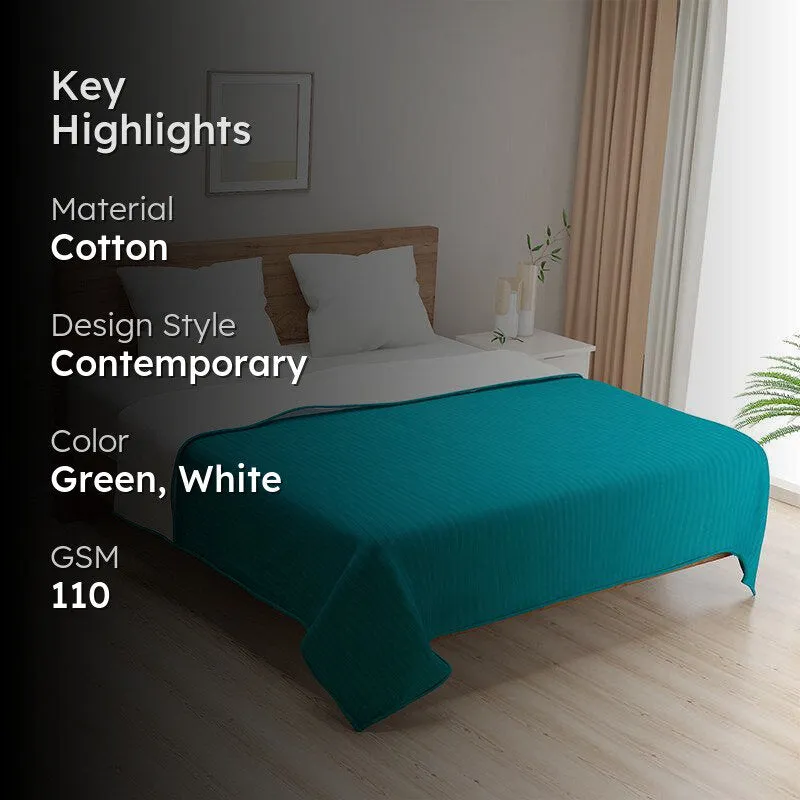 Swayam Zinni Solid Cotton Dohar (Green) - 110 GSM media 2