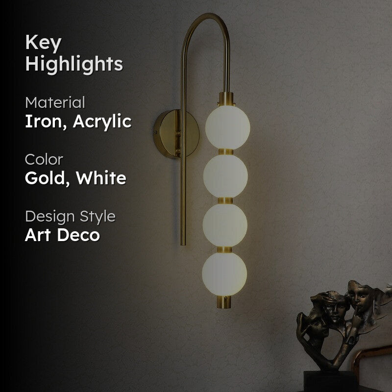 Zoryra Iron & Acrylic Wall Lamp media 2