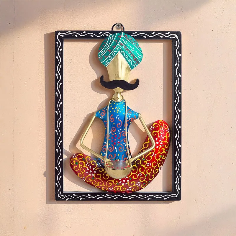 Folkart Iron Wall Accent - Orange,Blue media 5