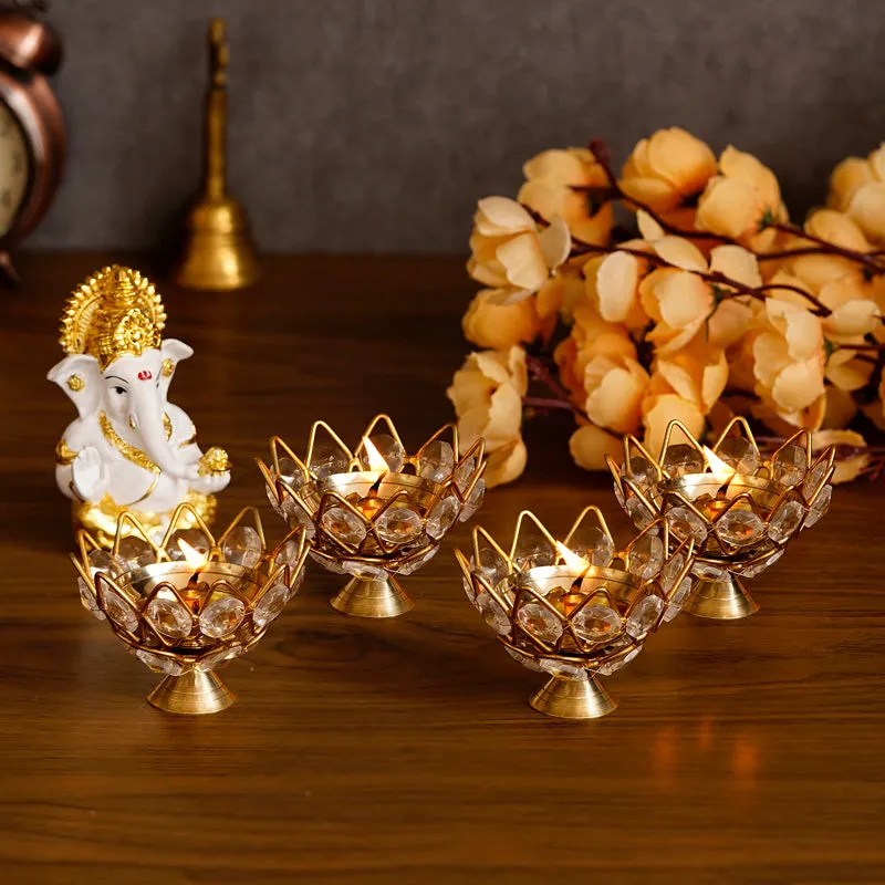 Kamala Crystal Festive Diya - Set Of Six media 3