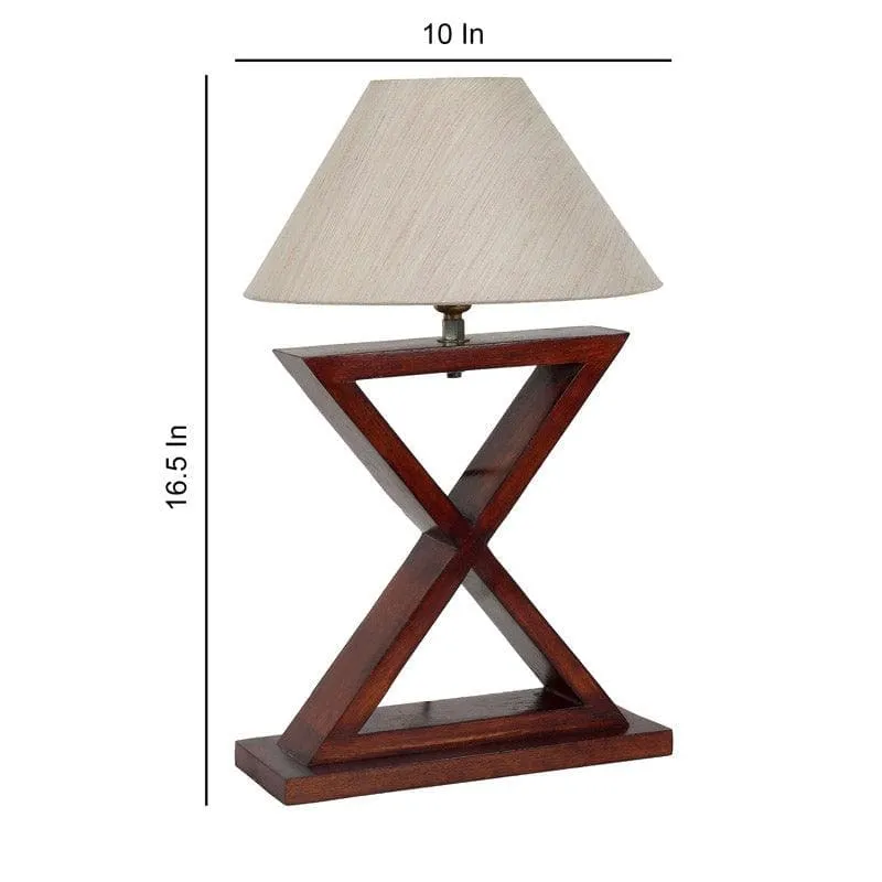Sandiera Criss Cross Fabric Table Lamp - White,Brown media 5