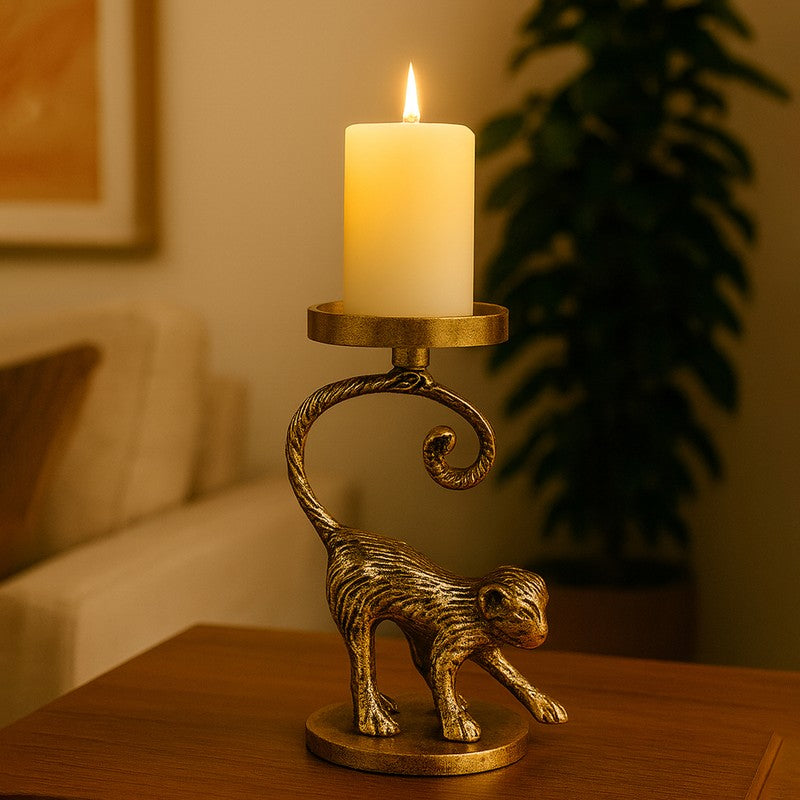 Golden Monkey I Candle Holder