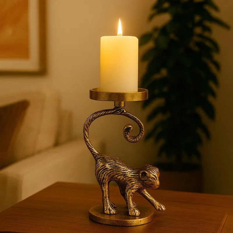 Golden Monkey I Candle Holder media 1