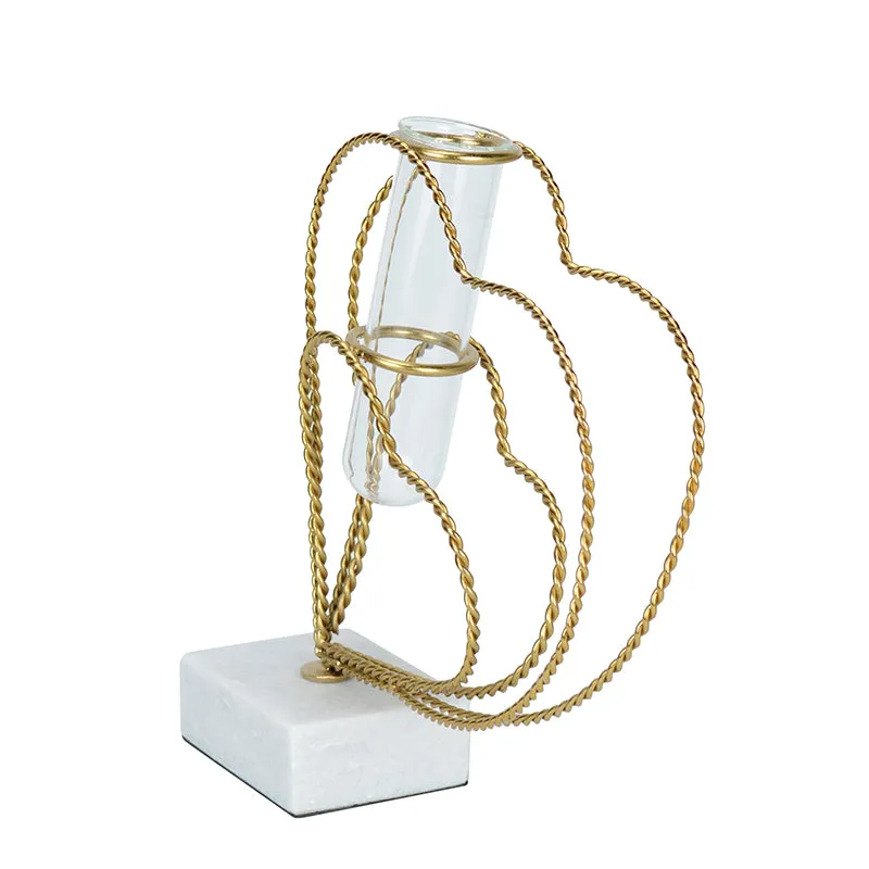 Crossed Hearts Planter - Gold media 4
