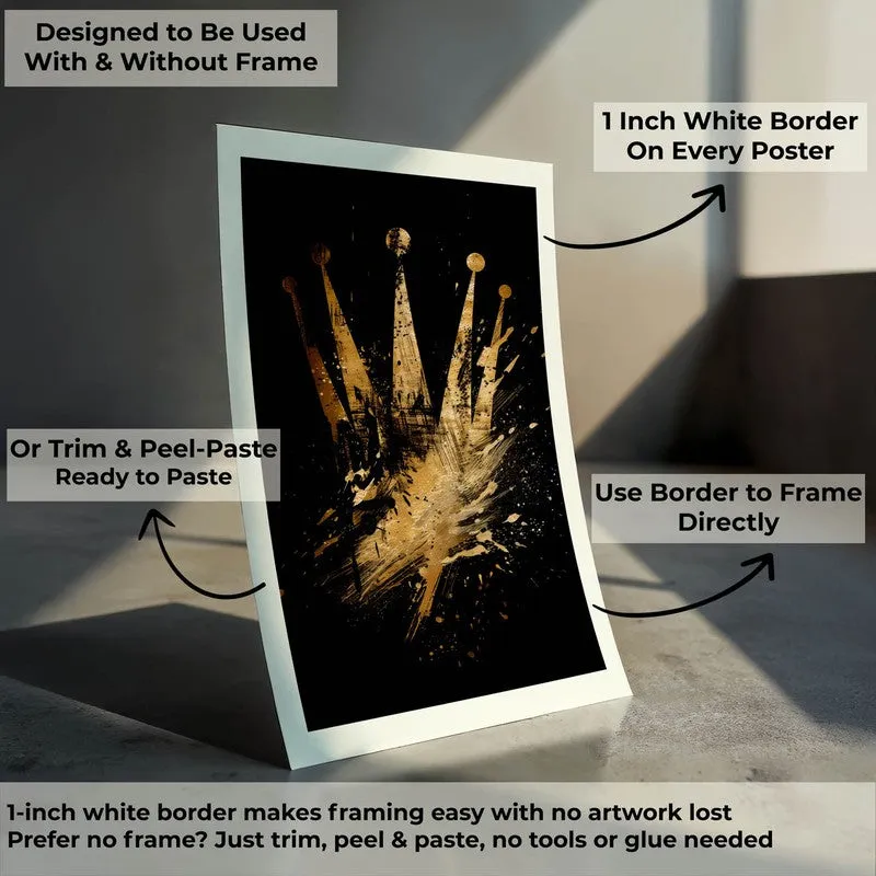 Golden Crown Splash Wall Poster media 10