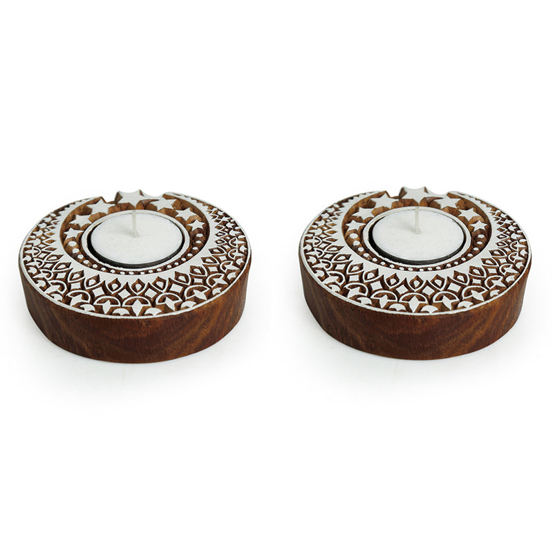 Moon Shimmer Tealight Candle Holder - Set Of Two media 3