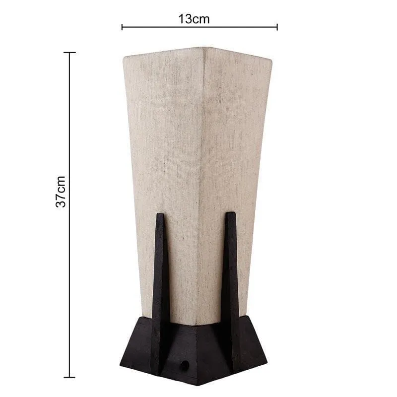 Retro Radiance Fabric Table Lamp - Black,Beige media 5