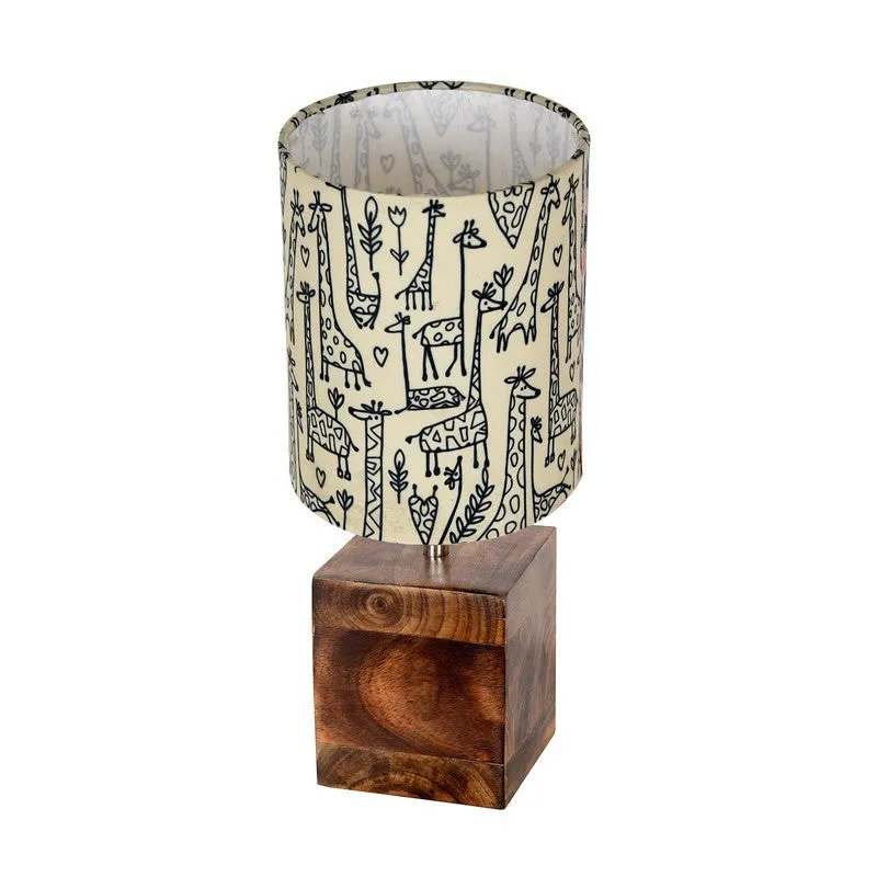 CharmGlow Luxury Wooden Table Lamp - Beige media 4