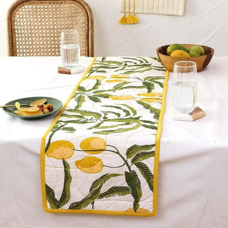 Rasaal Cotton Table Runner - Yellow media 1