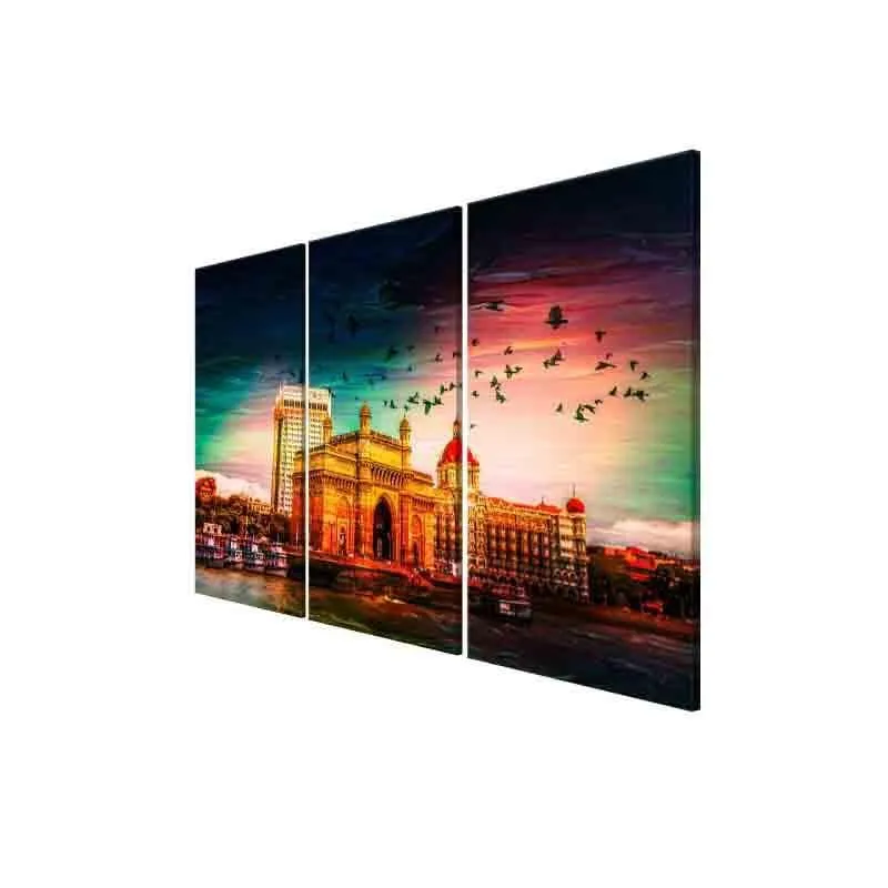 City Of Dreams Poly Canvas Wall Art - Three Piece Set media 4
