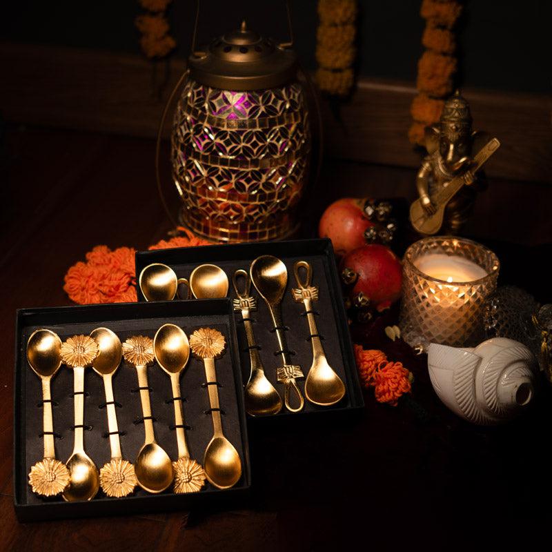 Brass Bow Diwali Gift Box - Set Of Six media 3