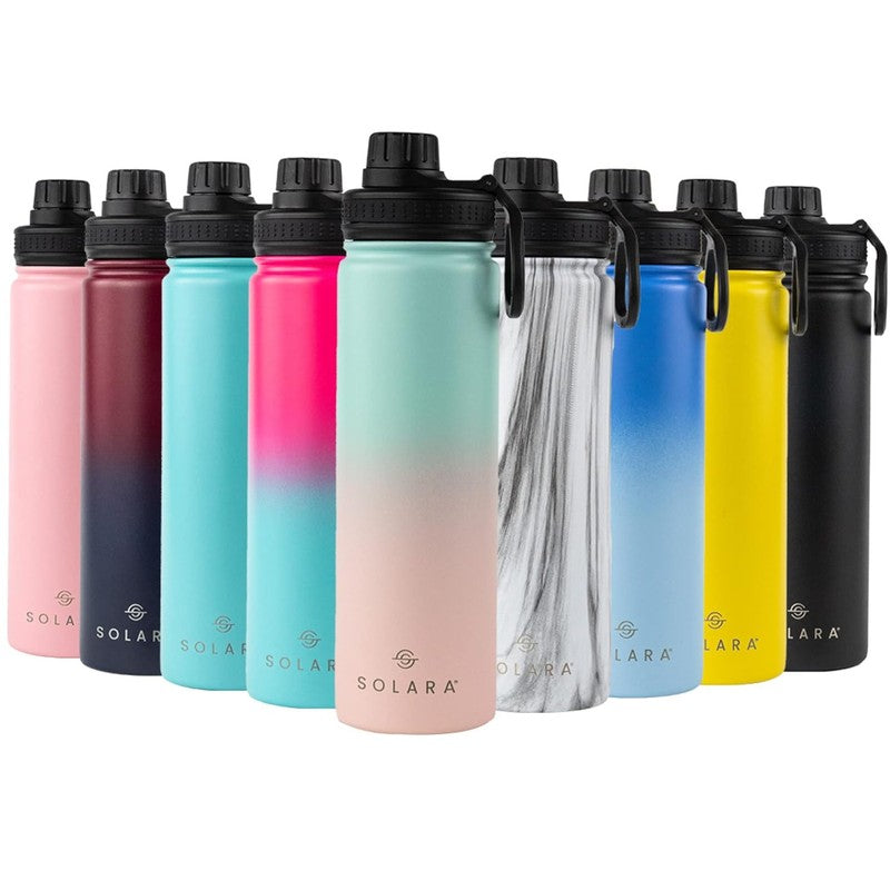 Solara Insulated Stainless Steel Bottle (650 mL) - Pink,Blue media 7