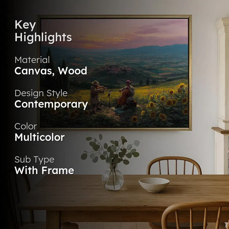 Rustic Melody Canvas Wall Painting With Frame media 2