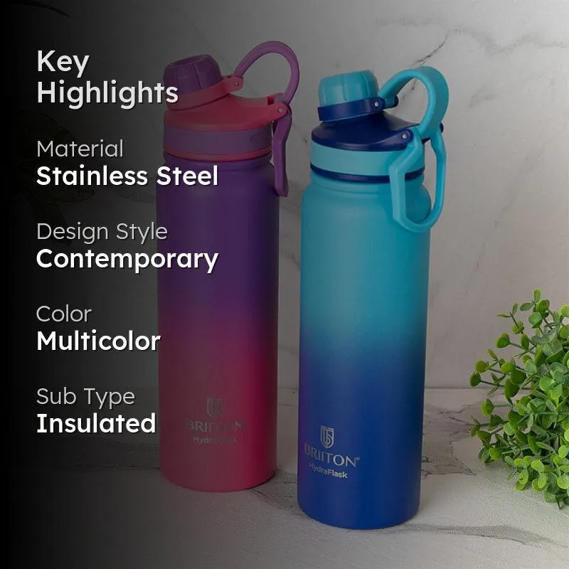 Serene Sip Hot & Cold Thermos Water Bottle (Pink & Blue, 800 mL Each) - Set Of Two media 2