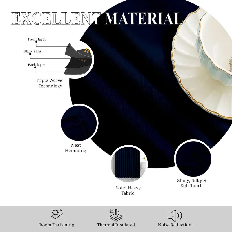 Esme Tab Top Medium Width Curtain - Navy Blue media 8