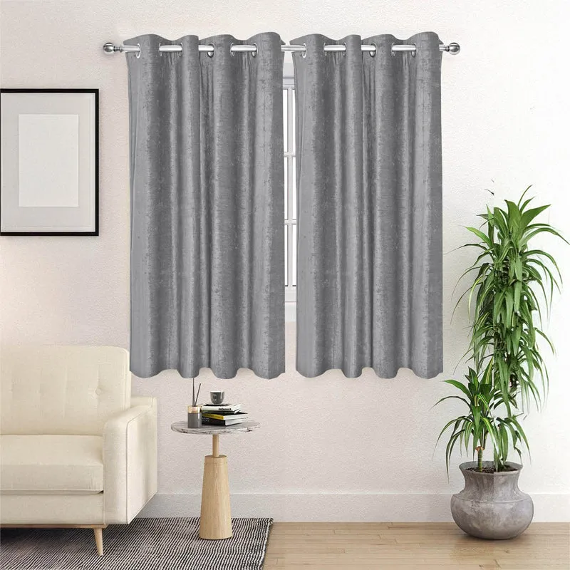Saral Home Auriel Blackout Curtain (Grey) - Set Of Two media 3